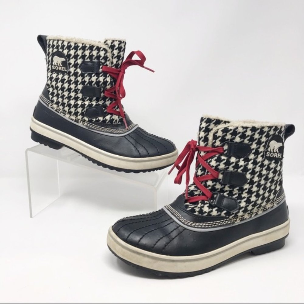 Sorel Tivoli Houndstooth Fleece Boots S1-279-7
